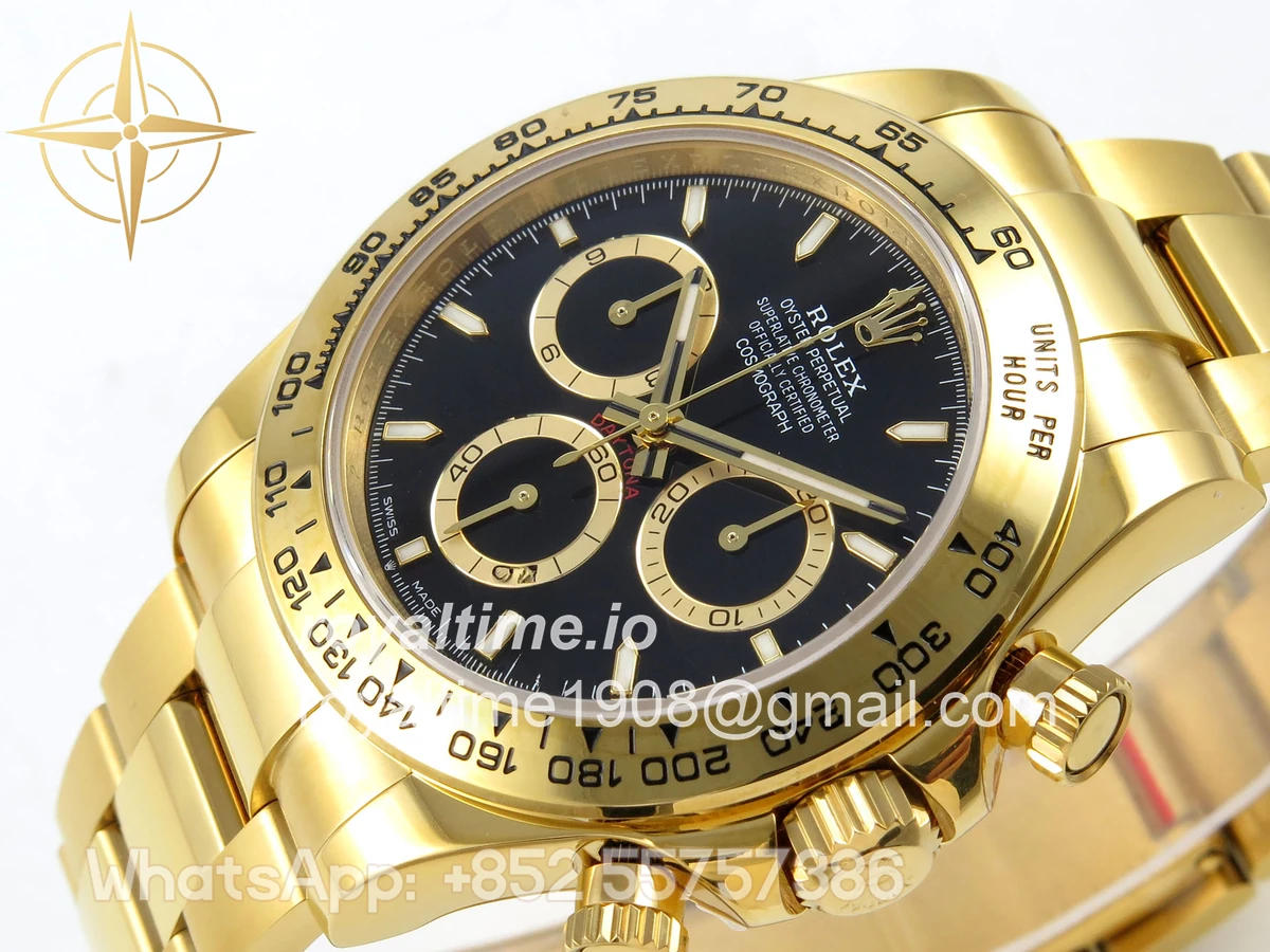 Rolex Daytona 126508 YG UFO Black Dial on YG Bracelet UF4131 (Free Sprung) - Image 5