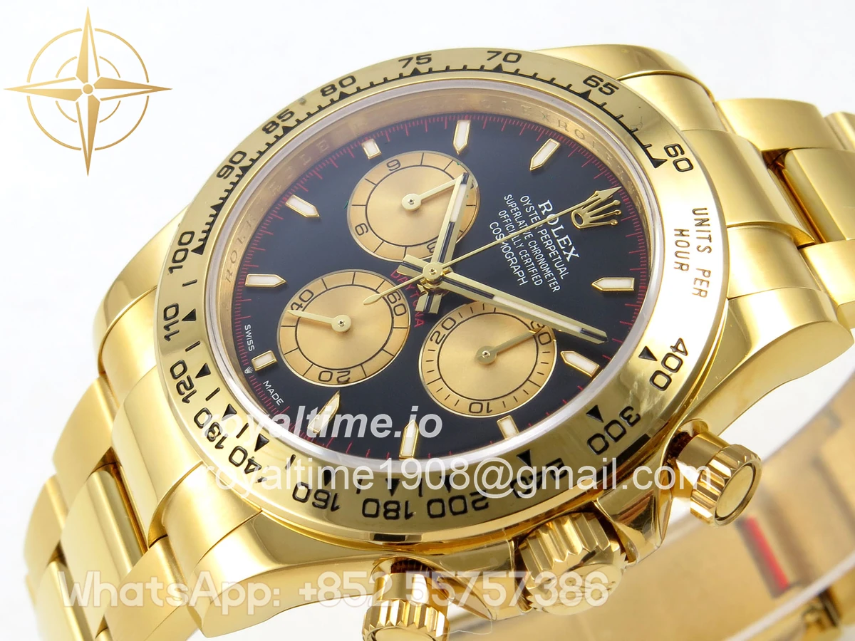 Rolex Daytona 126508 YG UFO Black/YG Dial on YG Bracelet UF4131 (Free Sprung) - Image 5