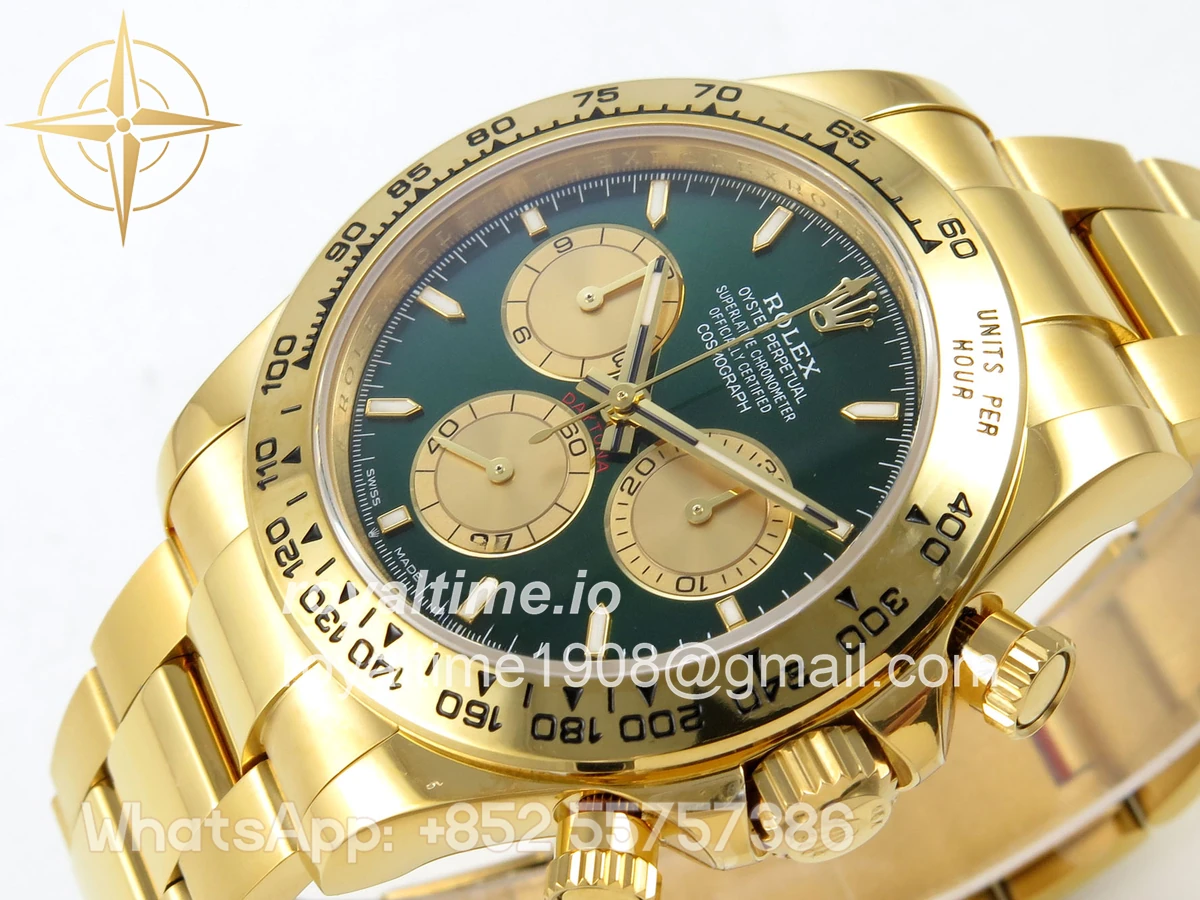Rolex Daytona 126508 YG UFO Green/YG Dial on YG Bracelet UF4131 (Free Sprung) - Image 5