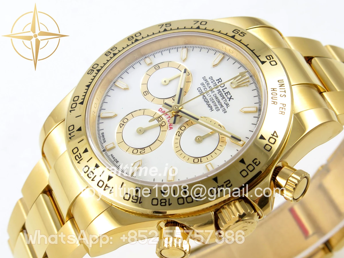 Rolex Daytona 126508 YG UFO White Dial on YG Bracelet UF4131 (Free Sprung) - Image 5