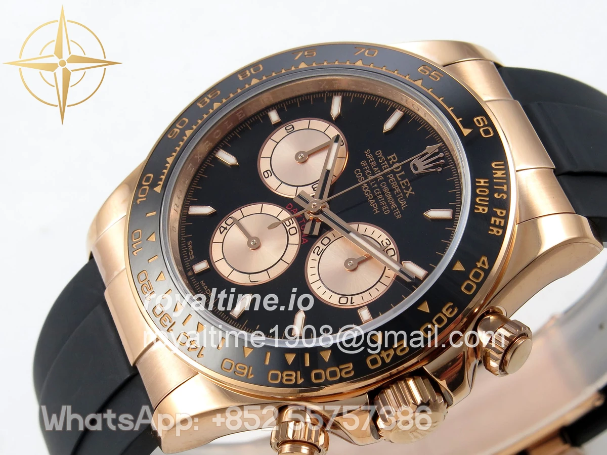 Rolex Daytona 126515 QF Black/RG Dial on Oysterflex Strap JH4131 V18 (Free Sprung) Weighted 157g - Image 5