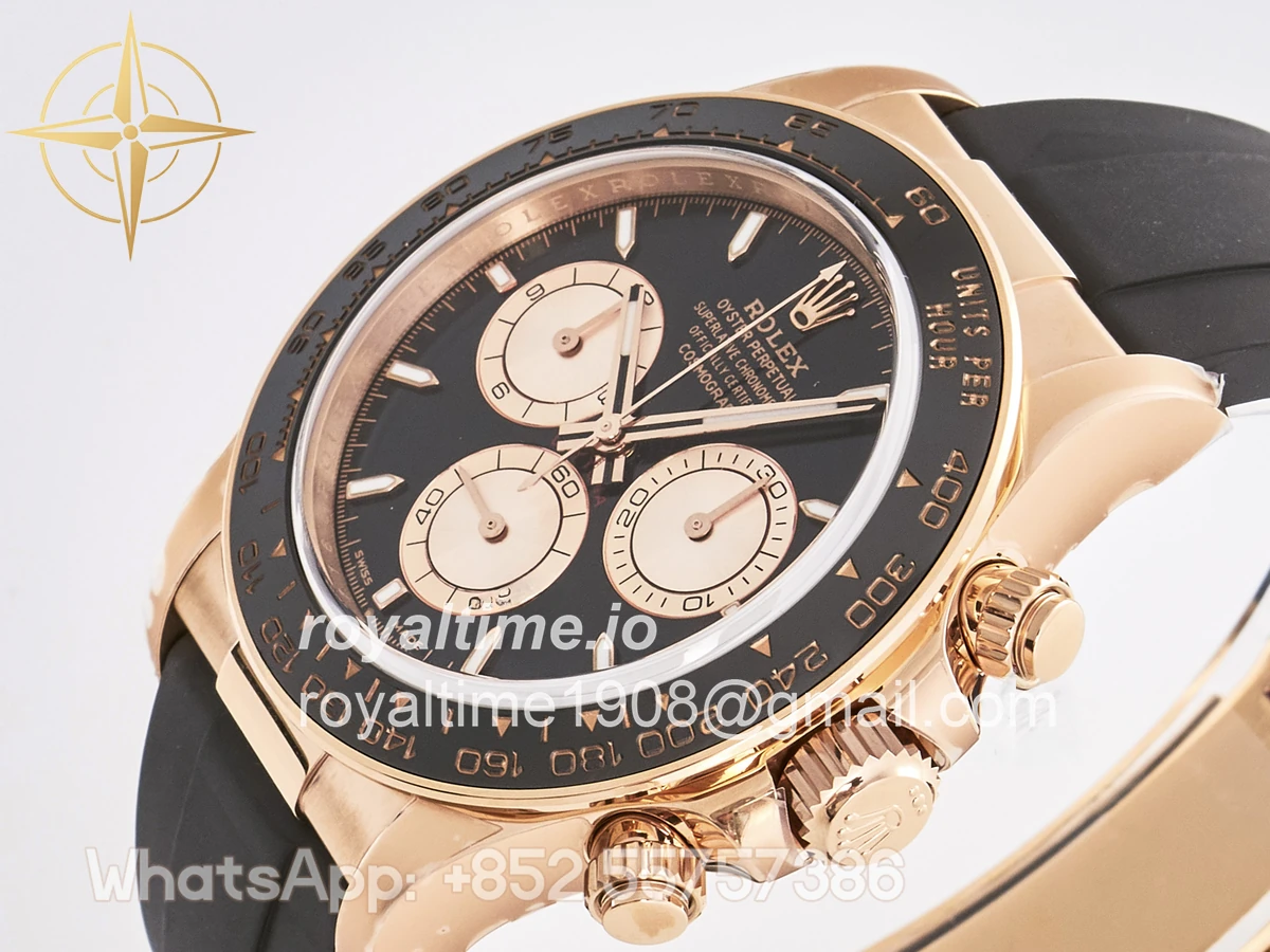 Rolex Daytona 126515 TMF Black/RG Stick Dial on Oysterflex Strap DD4131 - Image 5