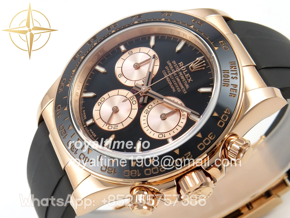 Rolex Daytona 126515 TMF Black/RG Stick Dial on Oysterflex Strap DD4131(162g) - Image 5