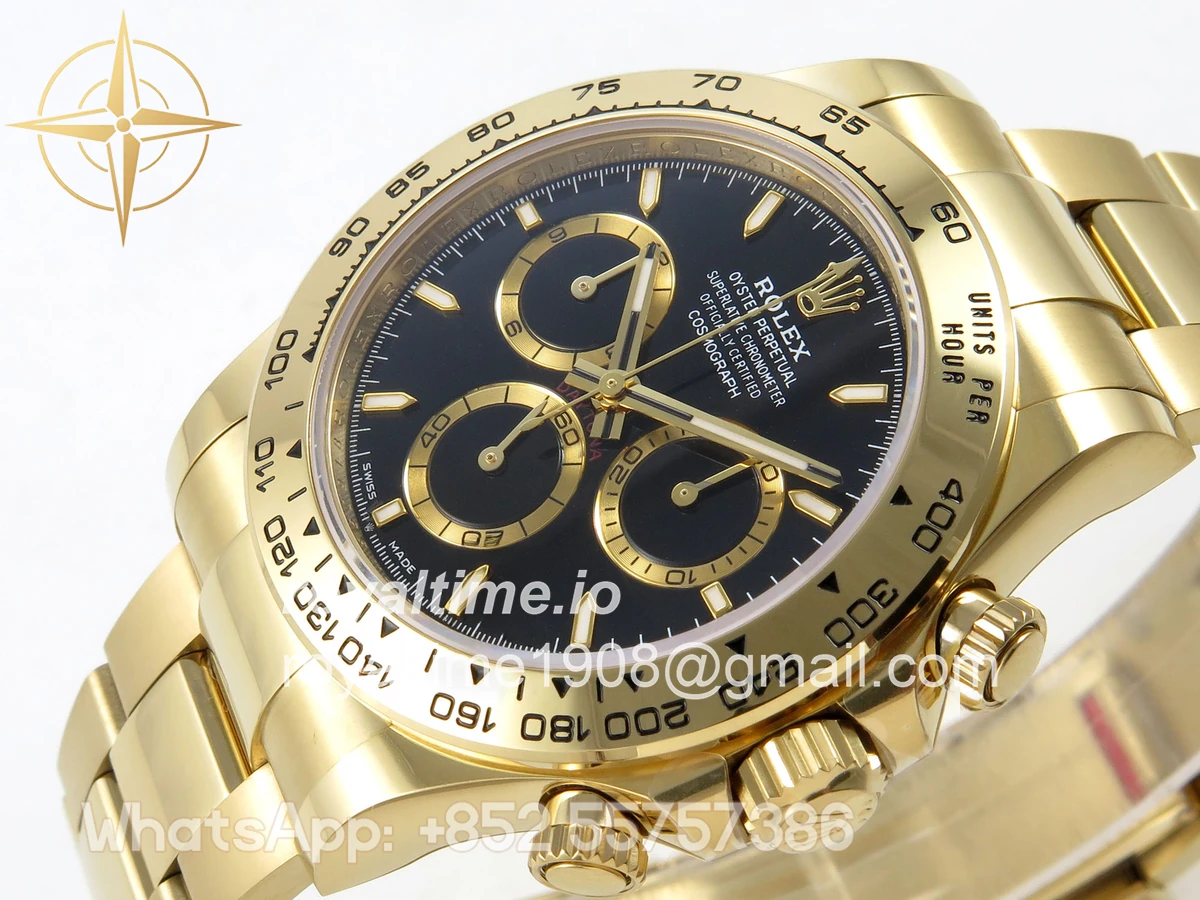 Rolex Daytona 126508 AVF Black Stick Dial on YG Bracelet DD4131 (Mod) - Image 5