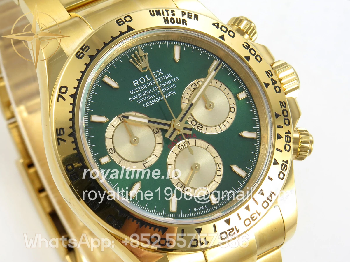 Rolex Daytona 126508 YG Clean Plus Green/YG Dial on Oysterflex Strap DD4131 - Image 5