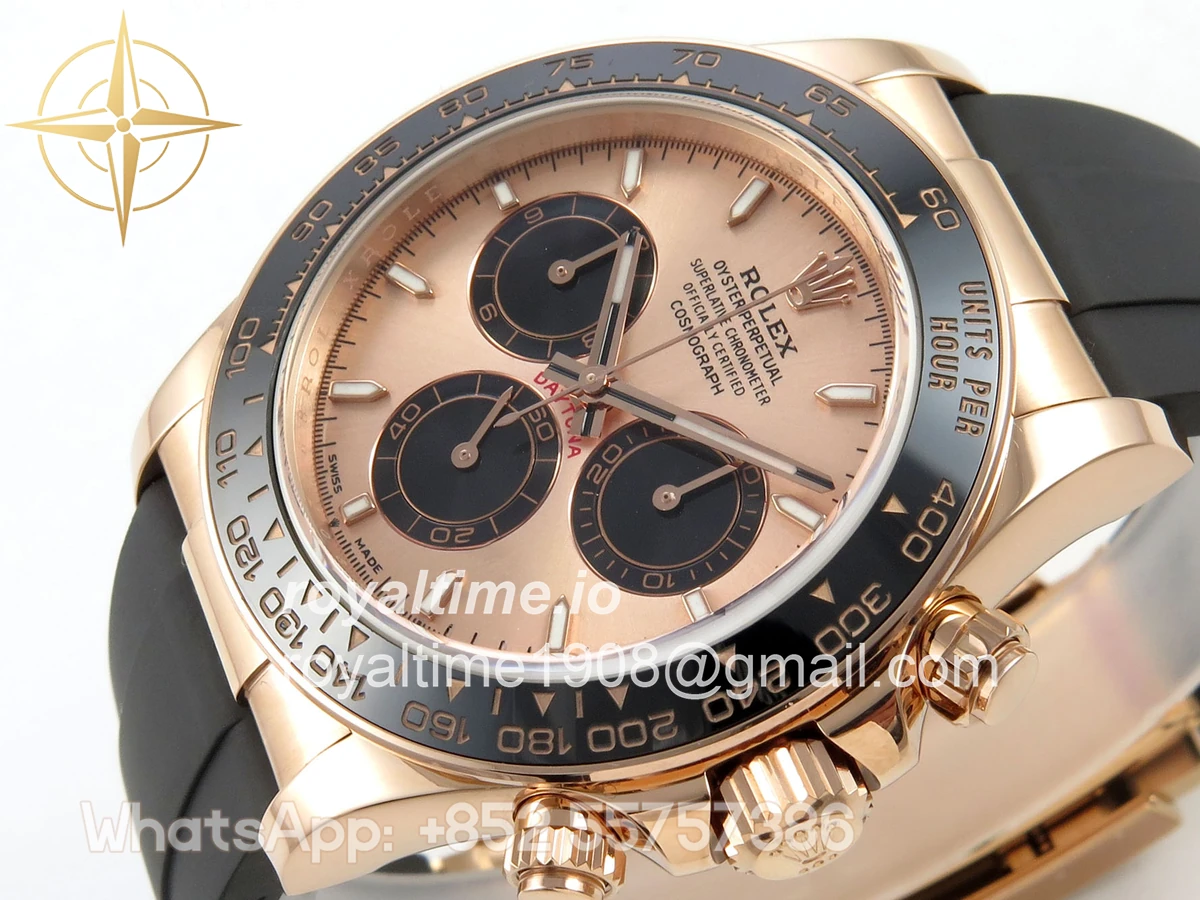 Rolex Daytona 126515 TMF RG/Black Dial on Oysterflex Strap DD4131(162g) - Image 5
