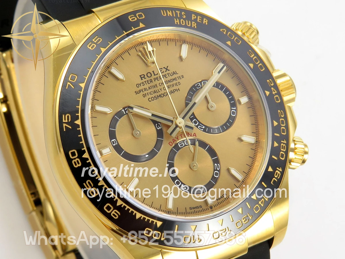 Rolex Daytona 126518 ARF YG Dial on Oysterflex Strap DD4131 V2 (Weighted) - Image 5