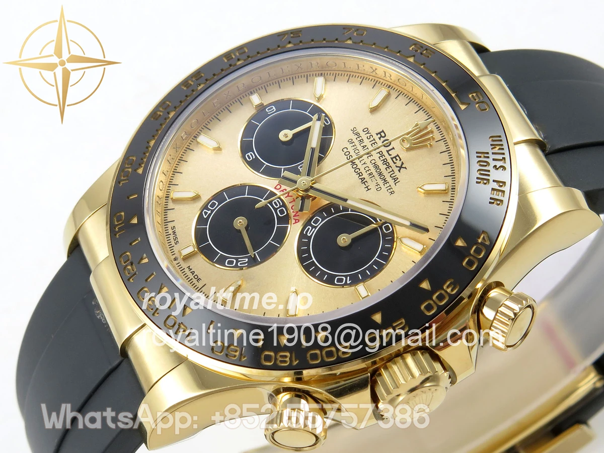 Rolex Daytona 126518 AVF YG/Black Dial on Oysterflex Strap DD4131 (Mod) - Image 5