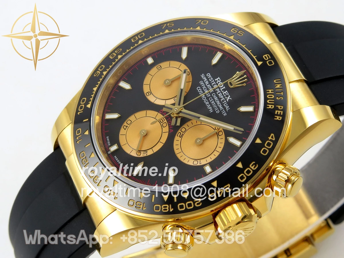 Rolex Daytona 126518 BTF Black/YG Dial on Oysterflex Strap DD4131 (Weighted) 162g - Image 5