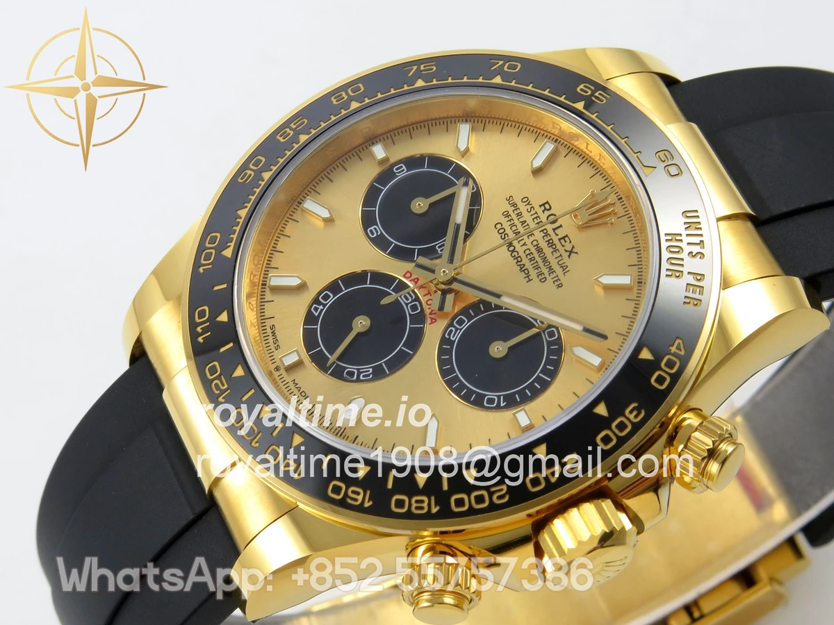 Rolex Daytona 126518 BTF YG/Black Dial on Oysterflex Strap DD4131 (Weighted) 162g - Image 5