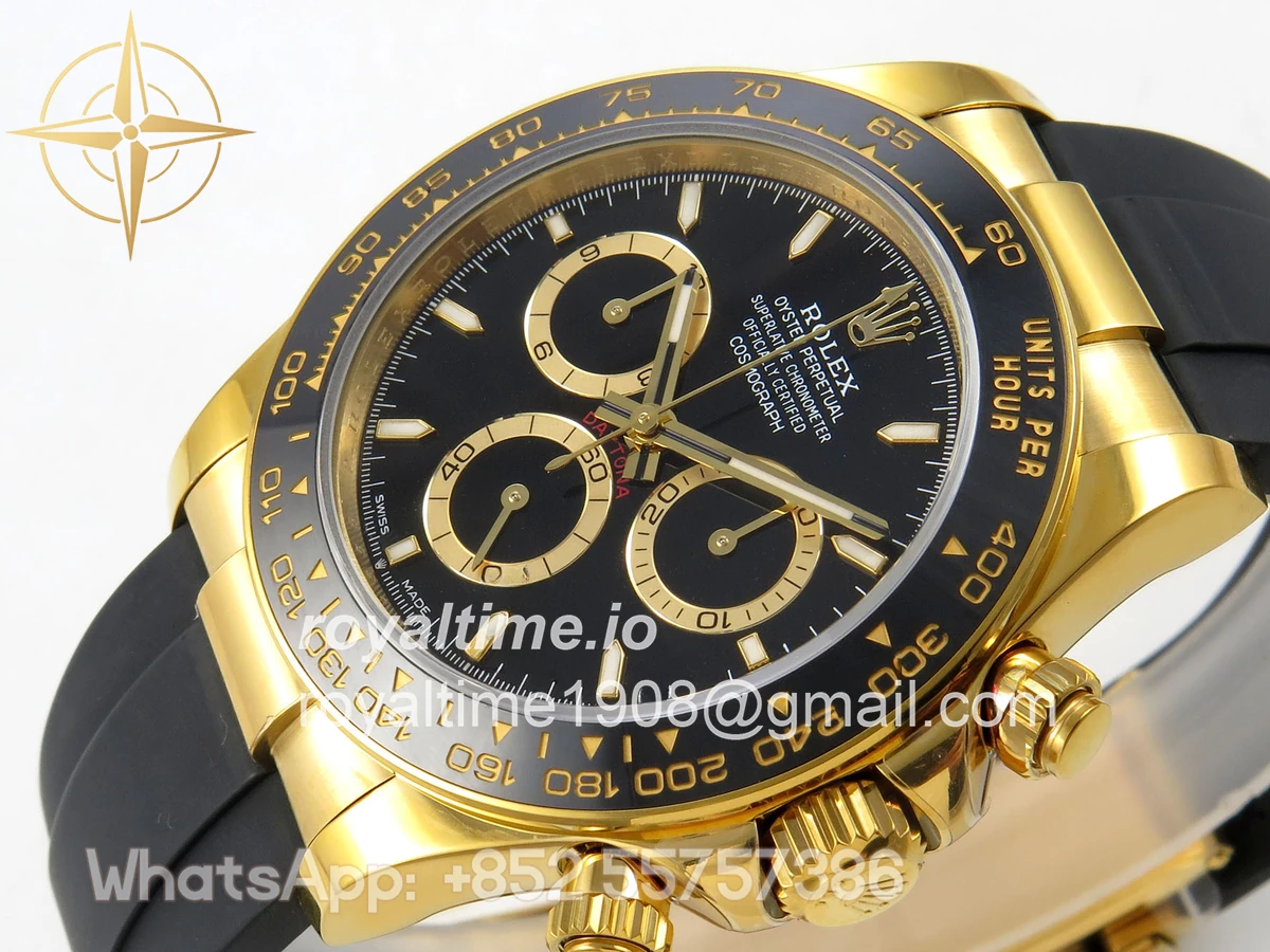 Rolex Daytona 126518 QF Black Dial on Oysterflex Strap JH4131 V18 (Free Sprung) Weighted 157g - Image 5