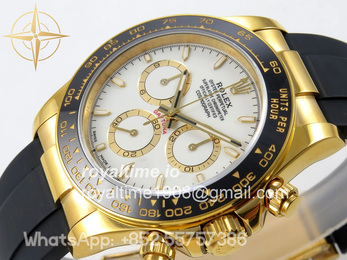 Rolex Daytona 126518 QF White Dial on Oysterflex Strap JH4131 V18 (Free Sprung) Weighted 157g - Image 5
