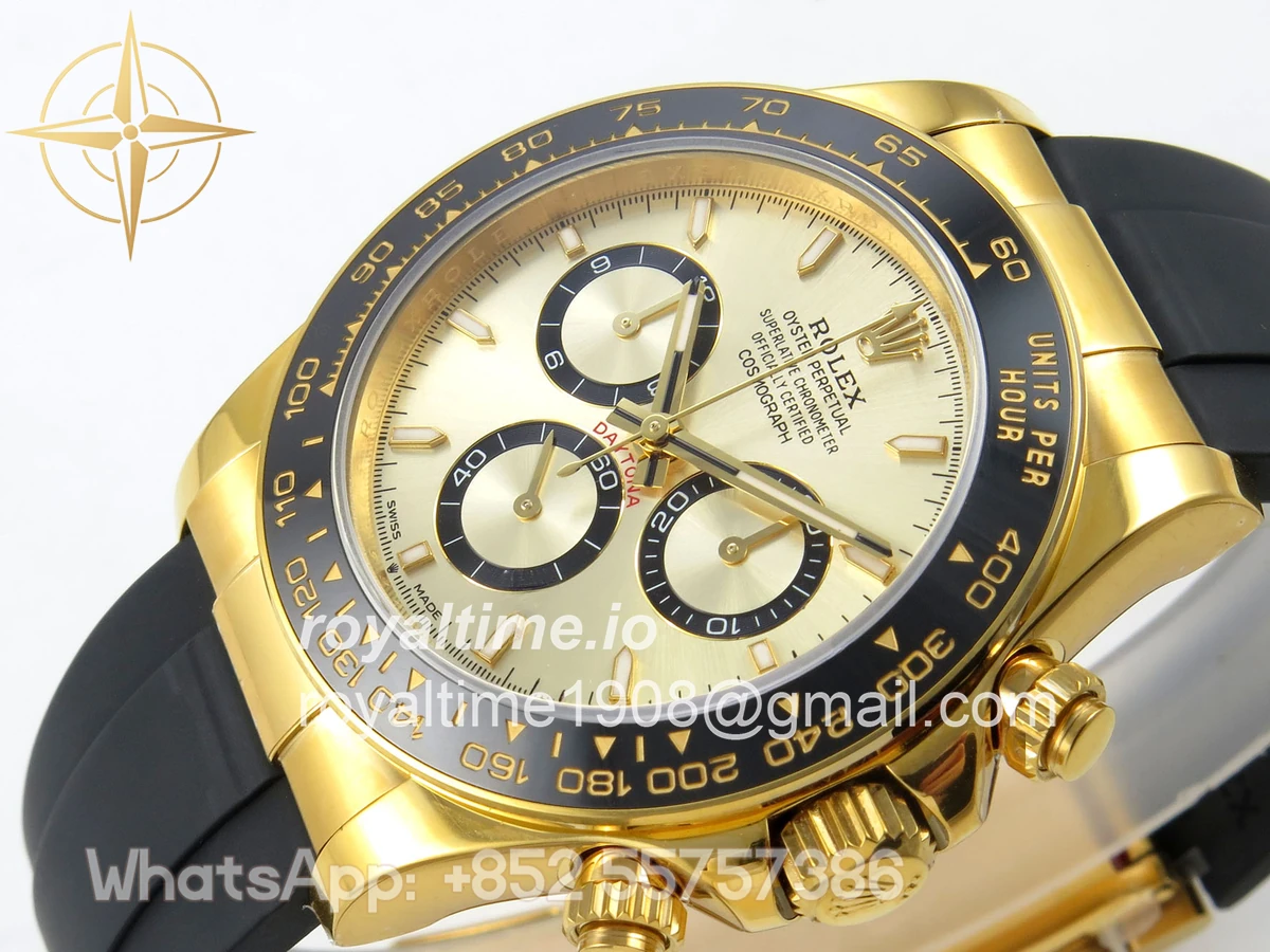 Rolex Daytona 126518 QF YG Dial on Oysterflex Strap JH4131 V18 (Free Sprung) Weighted 157g - Image 5