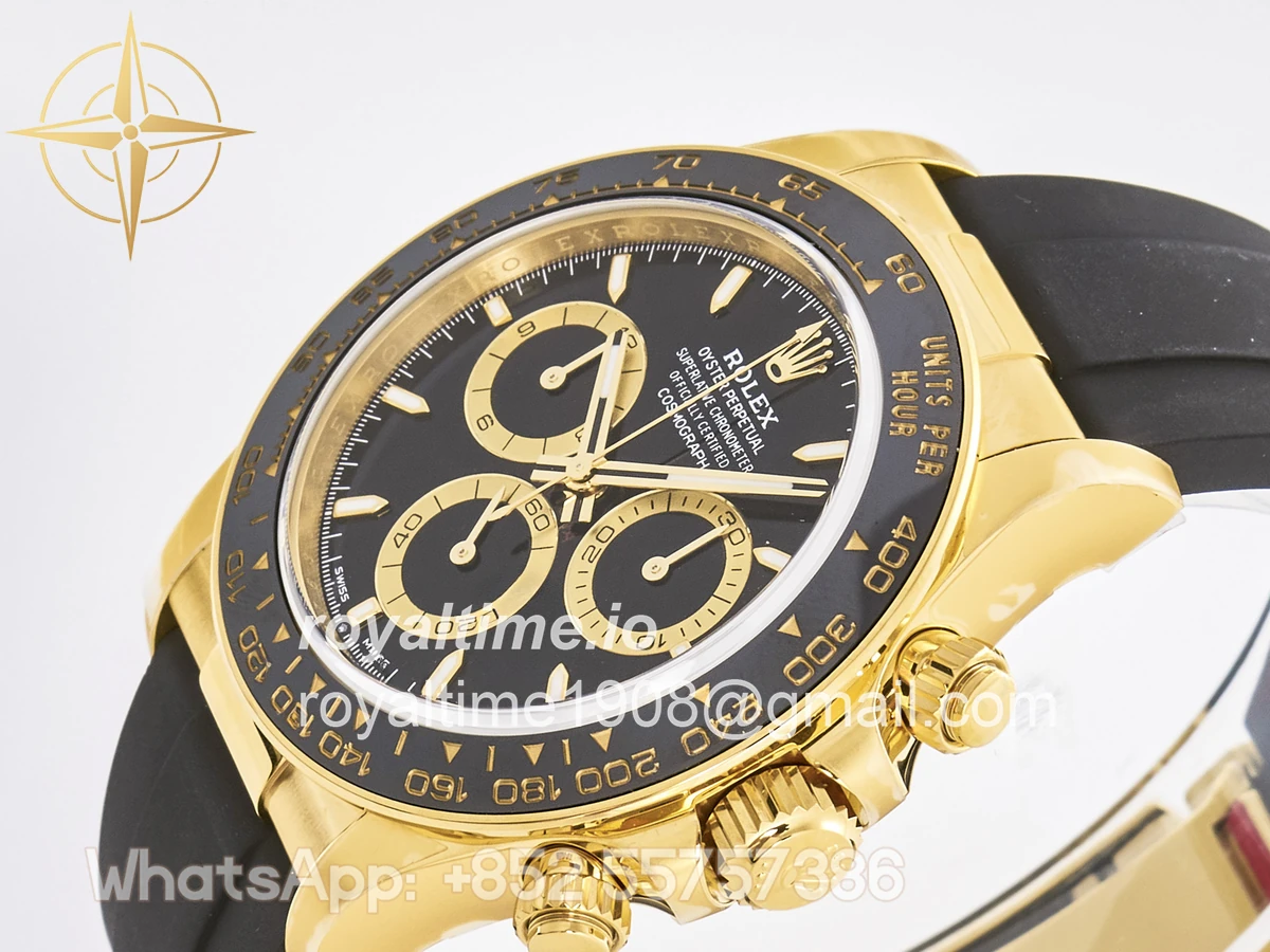 Rolex Daytona 126518 TMF Black Stick Dial on Oysterflex Strap DD4131 - Image 5