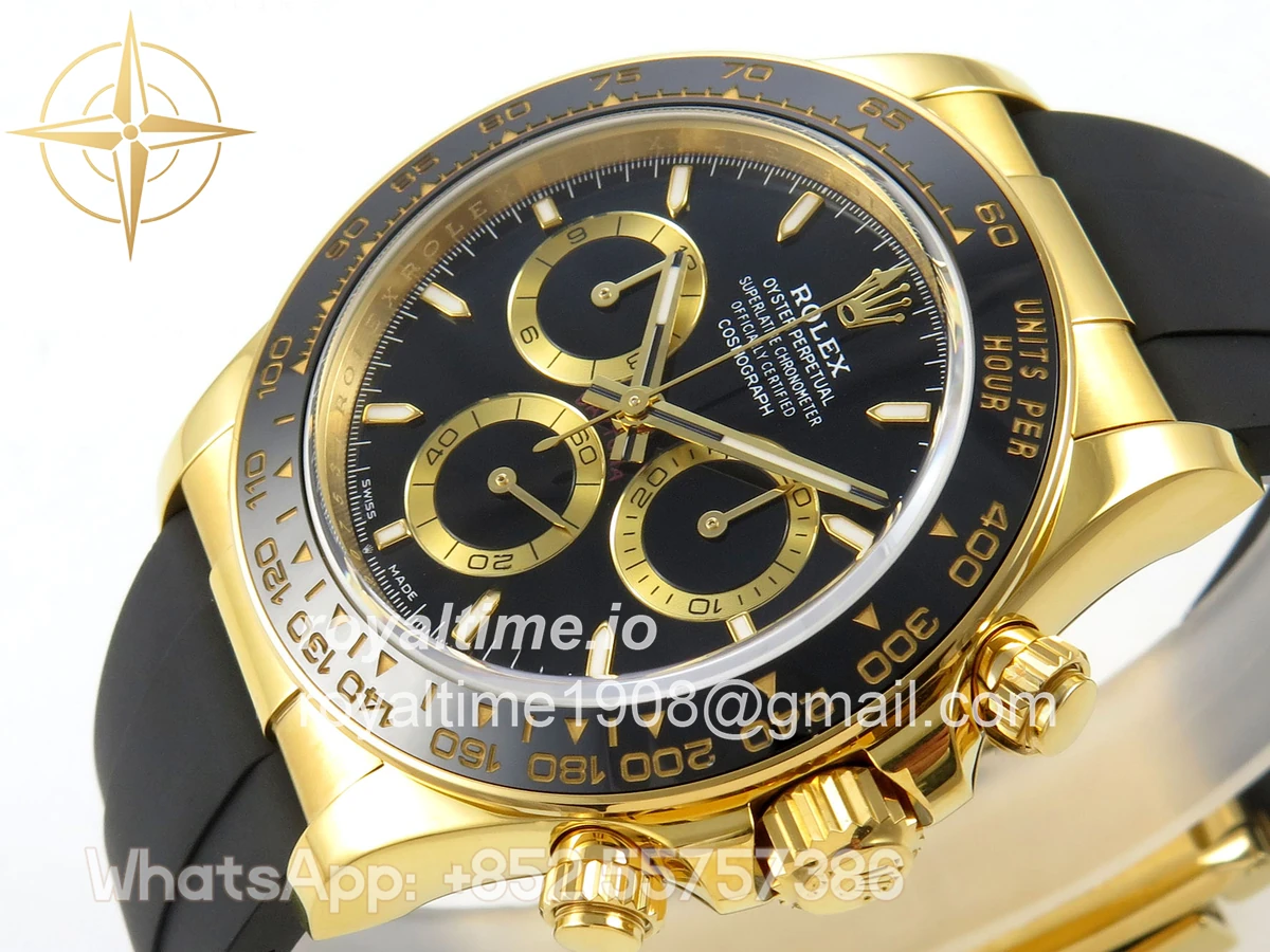 Rolex Daytona 126518 TMF Black Stick Dial on Oysterflex Strap DD4131(162g) - Image 5