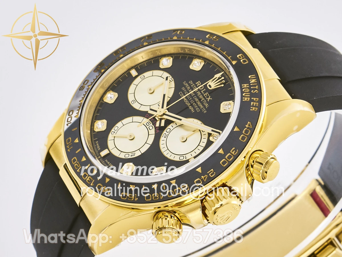Rolex Daytona 126518 TMF Black/YG Diamonds Dial on Oysterflex Strap DD4131 - Image 5