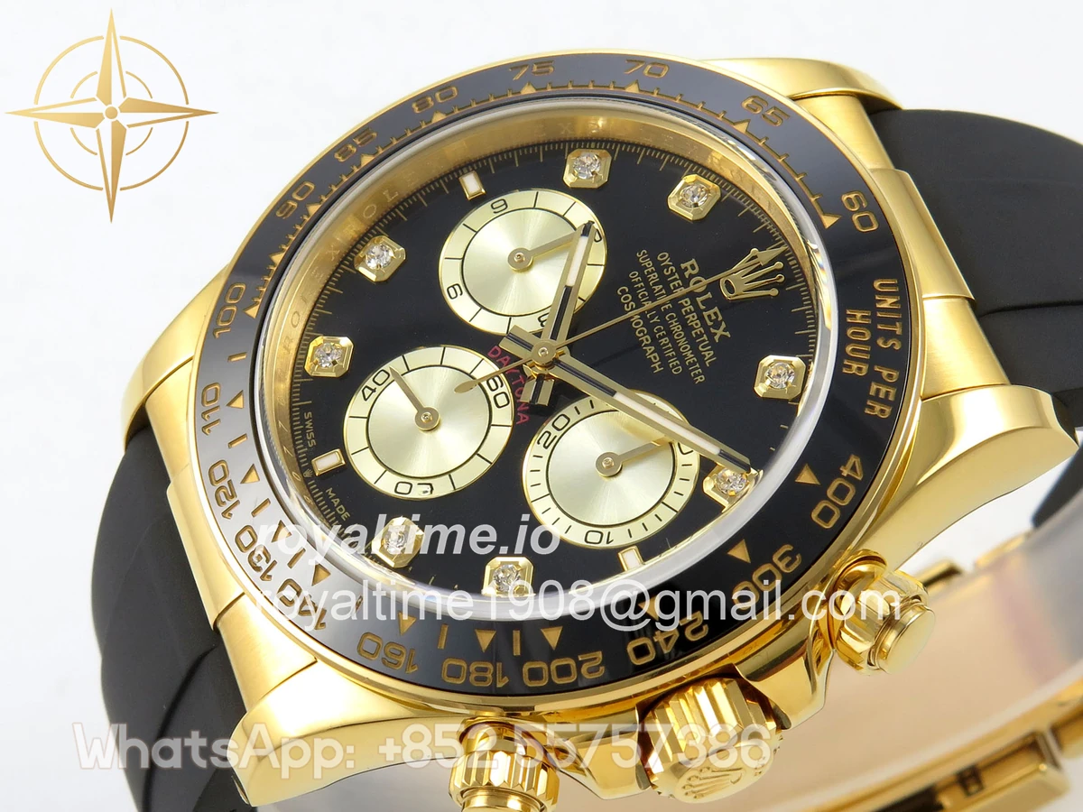 Rolex Daytona 126518 TMF Black/YG Diamonds Dial on Oysterflex Strap DD4131(162g) - Image 5