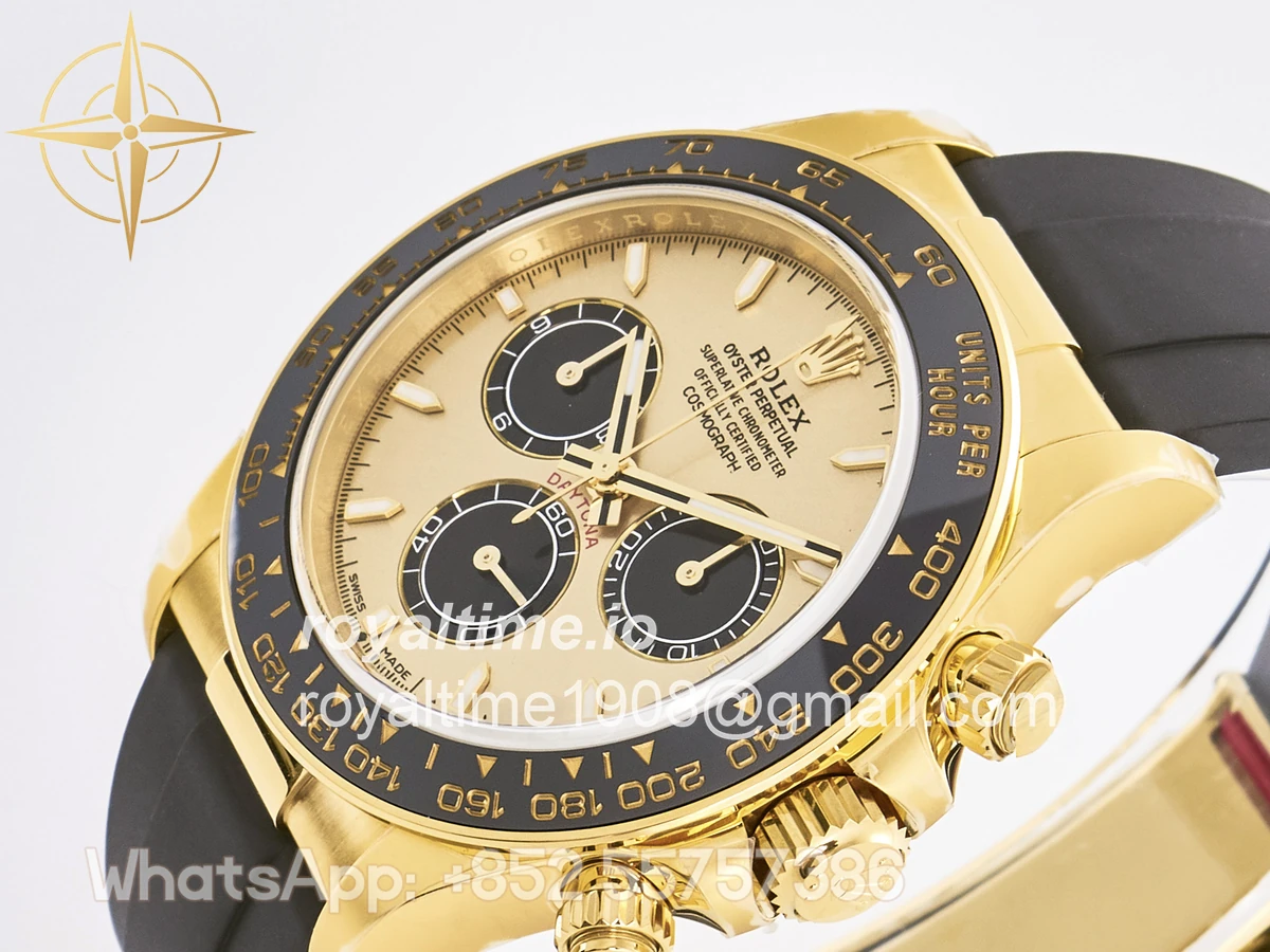 Rolex Daytona 126518 TMF YG/Black Dial on Oysterflex Strap DD4131 - Image 5