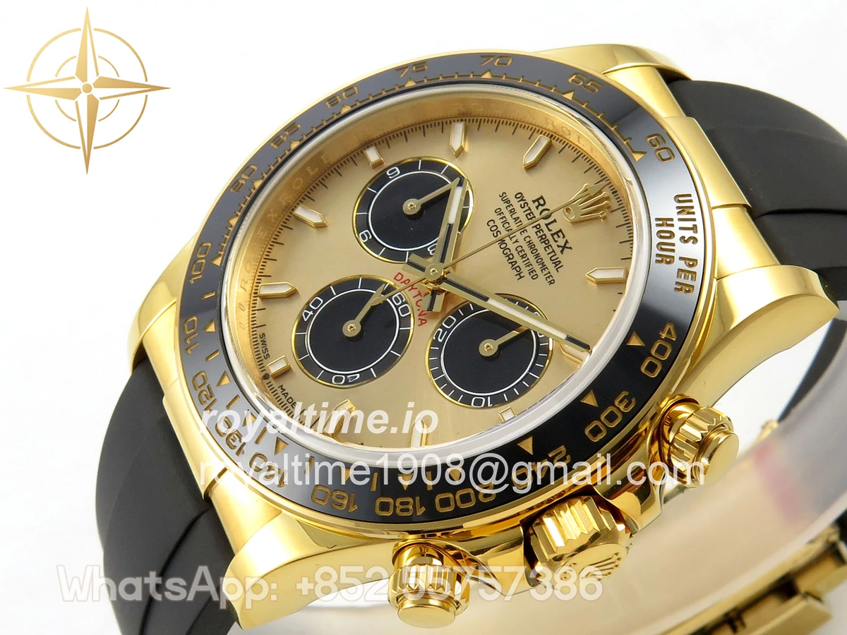 Rolex Daytona 126518 TMF YG/Black Dial on Oysterflex Strap DD4131(162g) - Image 5
