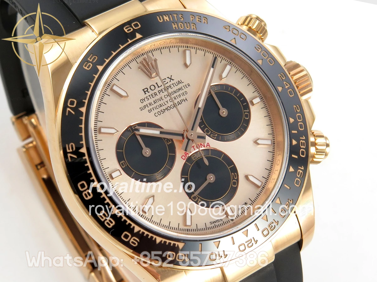 Rolex Daytona 126515 RG Clean Plus 904L Steel RG/Black Dial on Oysterflex Strap DD4131 - Image 5