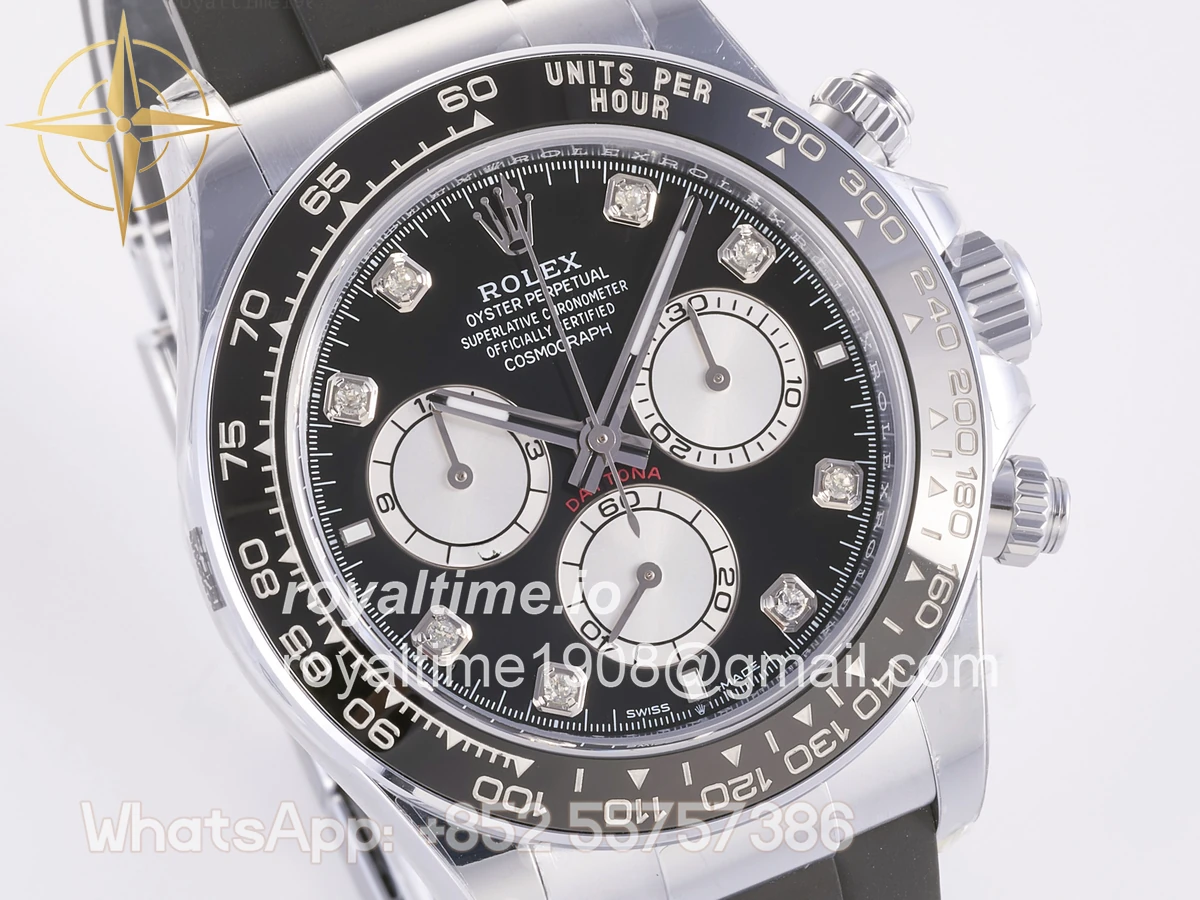 Rolex Daytona 126519 3BF Black/Silver Diamonds Dial Sticks Markers on Oysterflex Strap Weighted 160g - Image 5