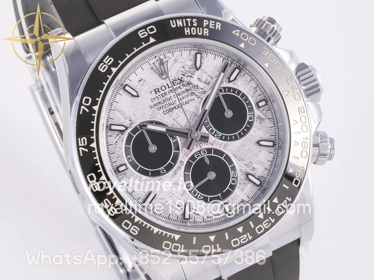 Rolex Daytona 126519 3BF Real Meteorite Dial Sticks Markers on Oysterflex Strap Weighted 160g - Image 5