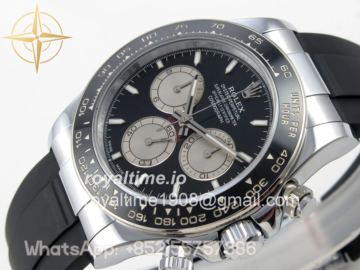 Rolex Daytona 126519 QF Black/Silver Dial on Oysterflex Strap JH4131 V18 (Free Sprung) Weighted 157g - Image 5