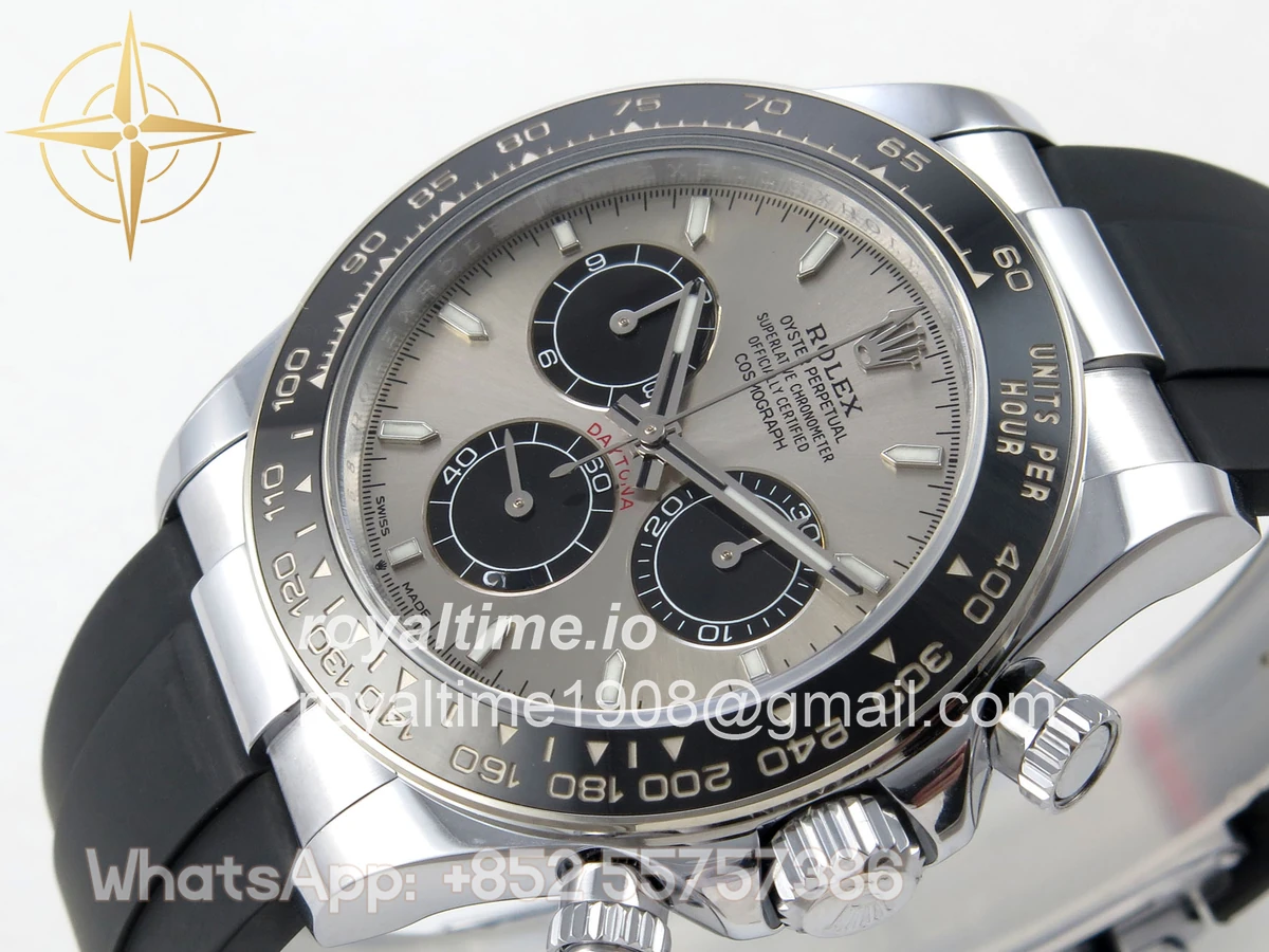 Rolex Daytona 126519 QF Gray/Black Dial on Oysterflex Strap JH4131 V18 (Free Sprung) Weighted 157g - Image 5