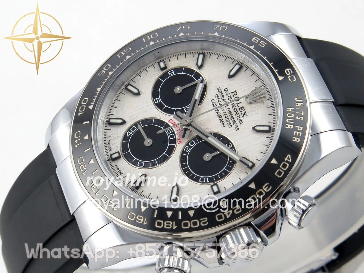 Rolex Daytona 126519 QF Meteorite Dial on Oysterflex Strap JH4131 V18 Weighted (Free Sprung) Weighted 157g - Image 5