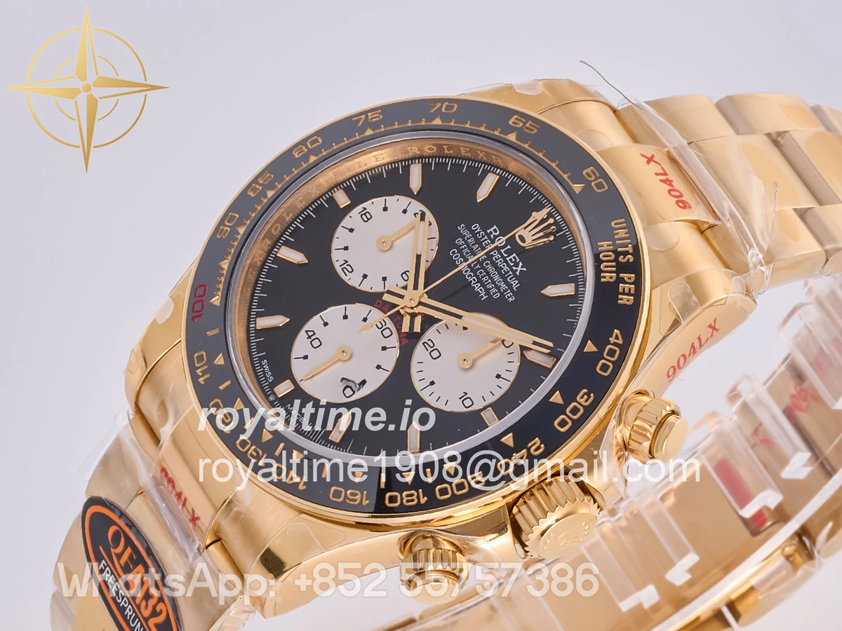 Rolex Daytona 126528 LN Le Mans QF on YG Bracelet JH4132 Free Sprung (Weighted) 175g - Image 5