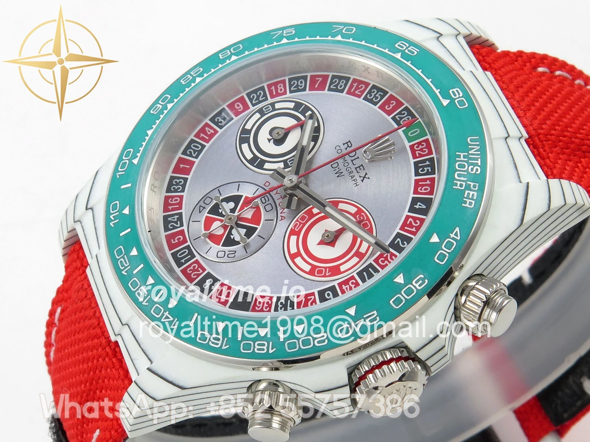 Rolex Daytona DIW White Carbon "LUCKY PLAYER QF" DIWF DD4801 - Image 5