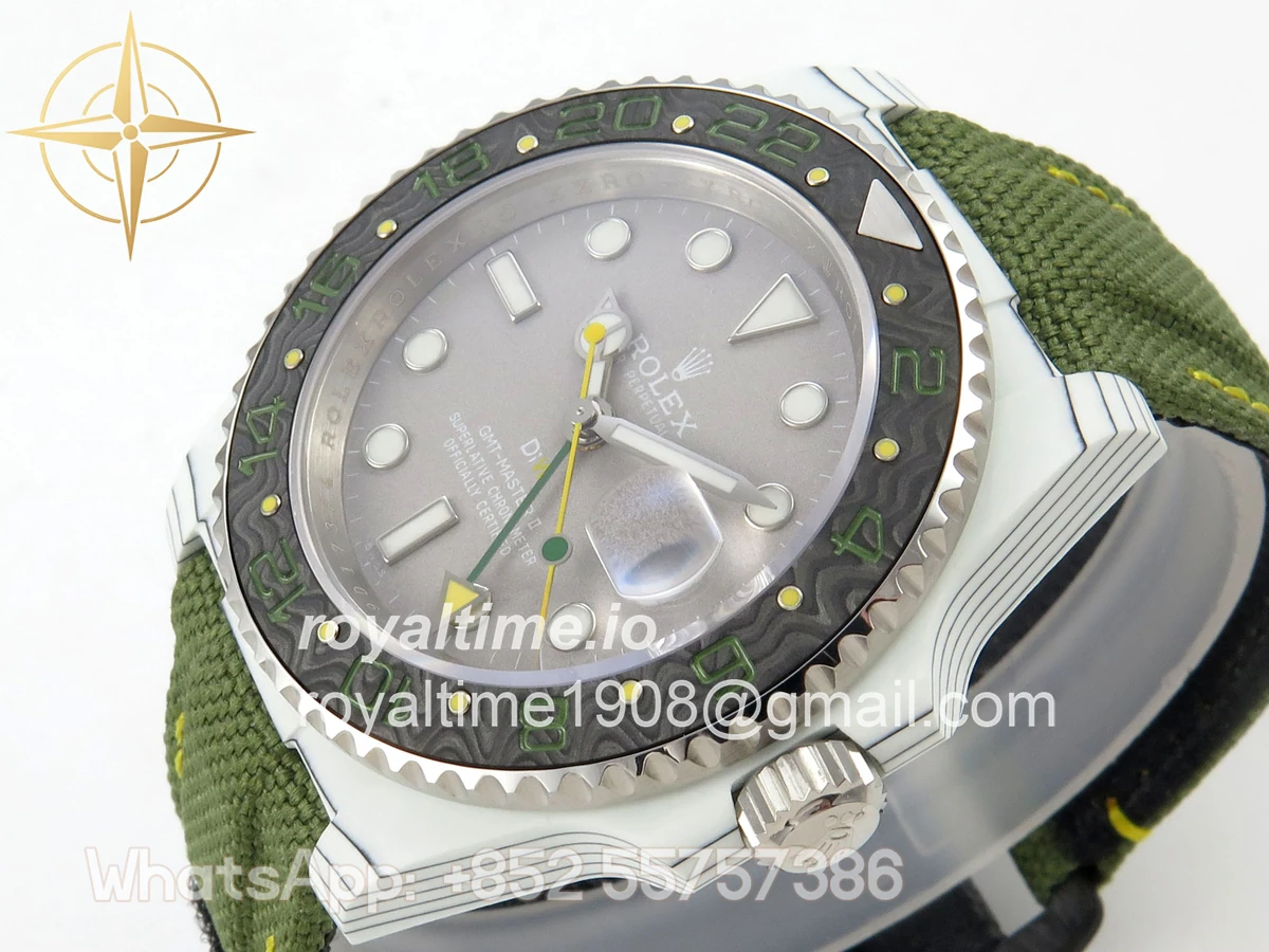 Rolex GMT Master DiW "VERDANT GRAY" DIWF on Green Nylon Strap VR3285 - Image 5