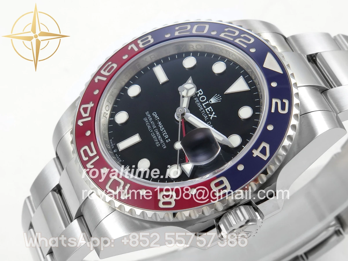 Rolex GMT-Master II 126710 BLRO 904L SS VSF Black Dial On Oyster Bracelet DD3285 CHS V3 - Image 5