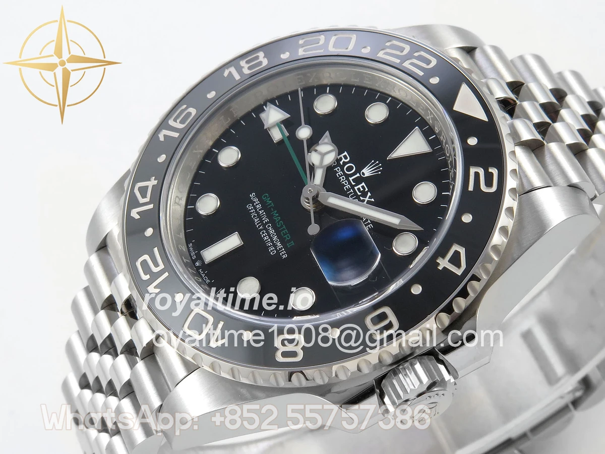 Rolex GMT-Master II 126710 GRNR Black/Gray 904L SS VF Black Dial On Jubilee Bracelet DD3285 CHS - Image 5