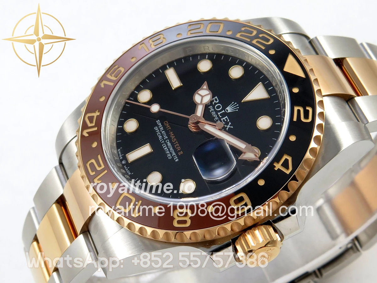 Rolex GMT Master II 126711 CHNR 904L SS/RG VF Black Dial On SS/RG Bracelet DD3285 CHS - Image 5