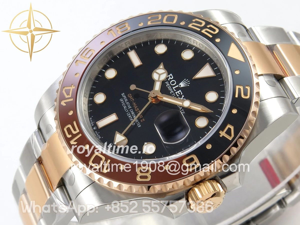 Rolex GMT-Master II 126711 CHNR Gain Weight VSF Black Dial On SS/RG Oyster Bracelet DD3285 CHS - Image 5