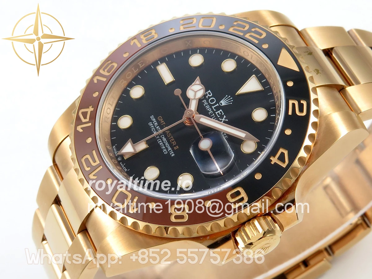 Rolex GMT-Master II 126715 CHNR Black/Brown Ceramic VF on RG Bracelet DD3285 - Image 5