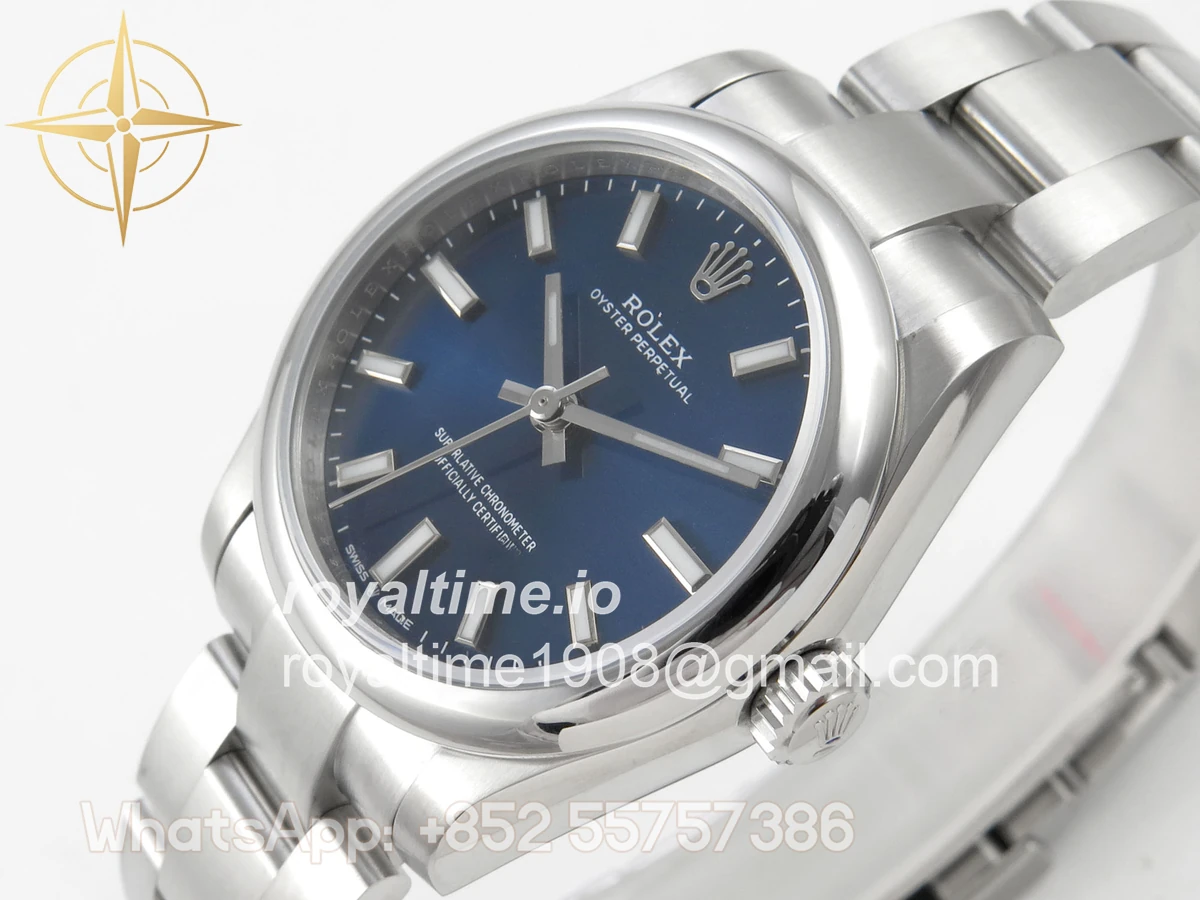 Rolex Oyster Perpetual 31mm 277200 DIWF Deep Blue Dial on SS Bracelet A2232 - Image 5