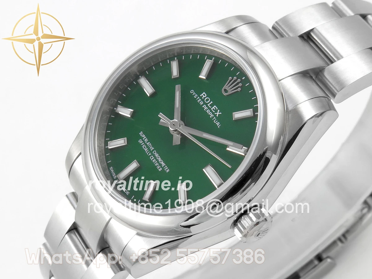 Rolex Oyster Perpetual 31mm 277200 DIWF Green Dial on SS Bracelet A2232 - Image 5