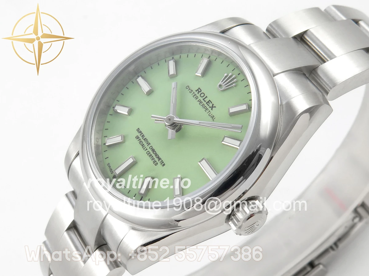 Rolex Oyster Perpetual 31mm 277200 DIWF Pistachio Dial on SS Bracelet A2232 - Image 5
