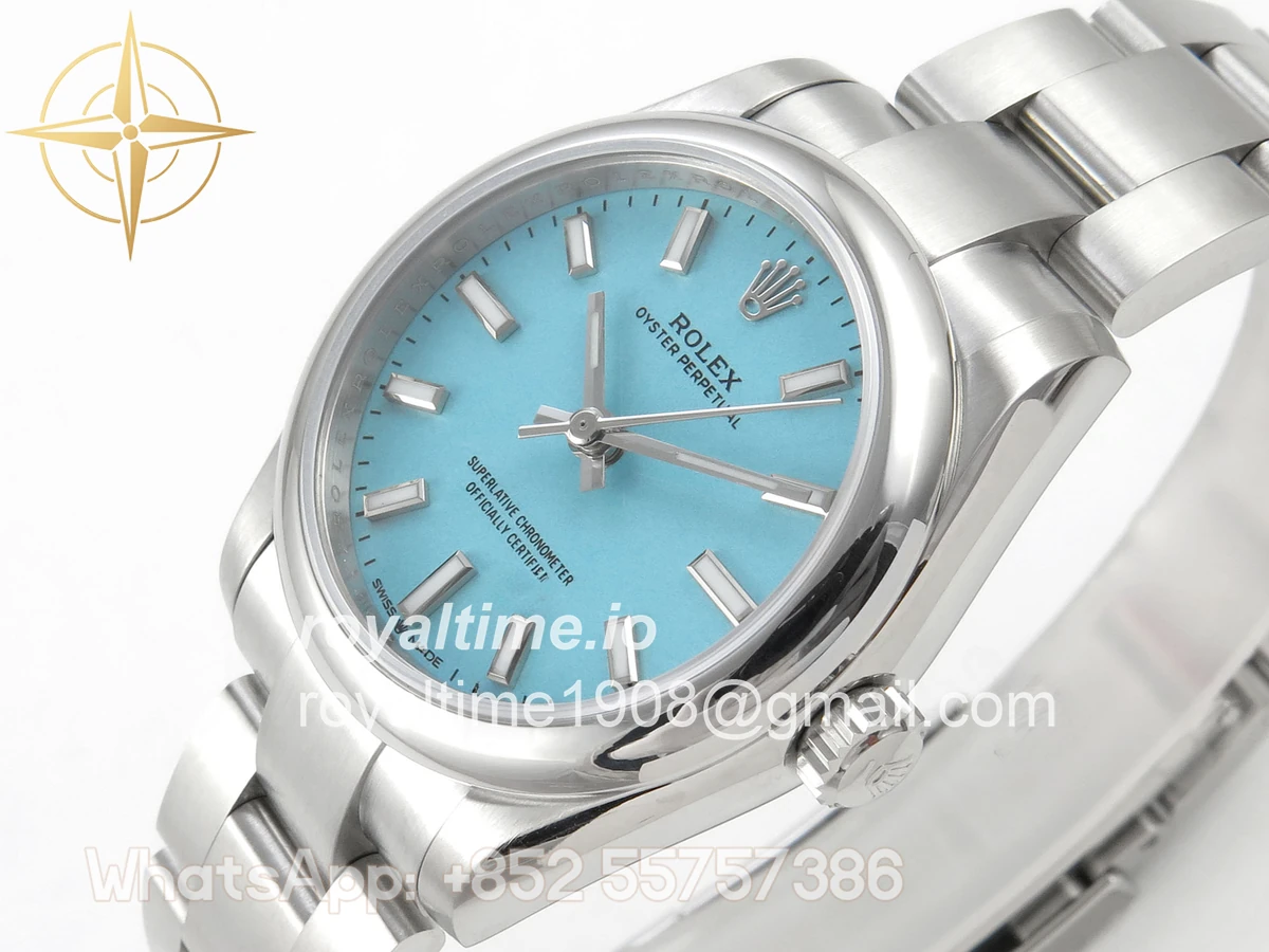 Rolex Oyster Perpetual 31mm 277200 DIWF Turquoise Dial on SS Bracelet A2232 - Image 5
