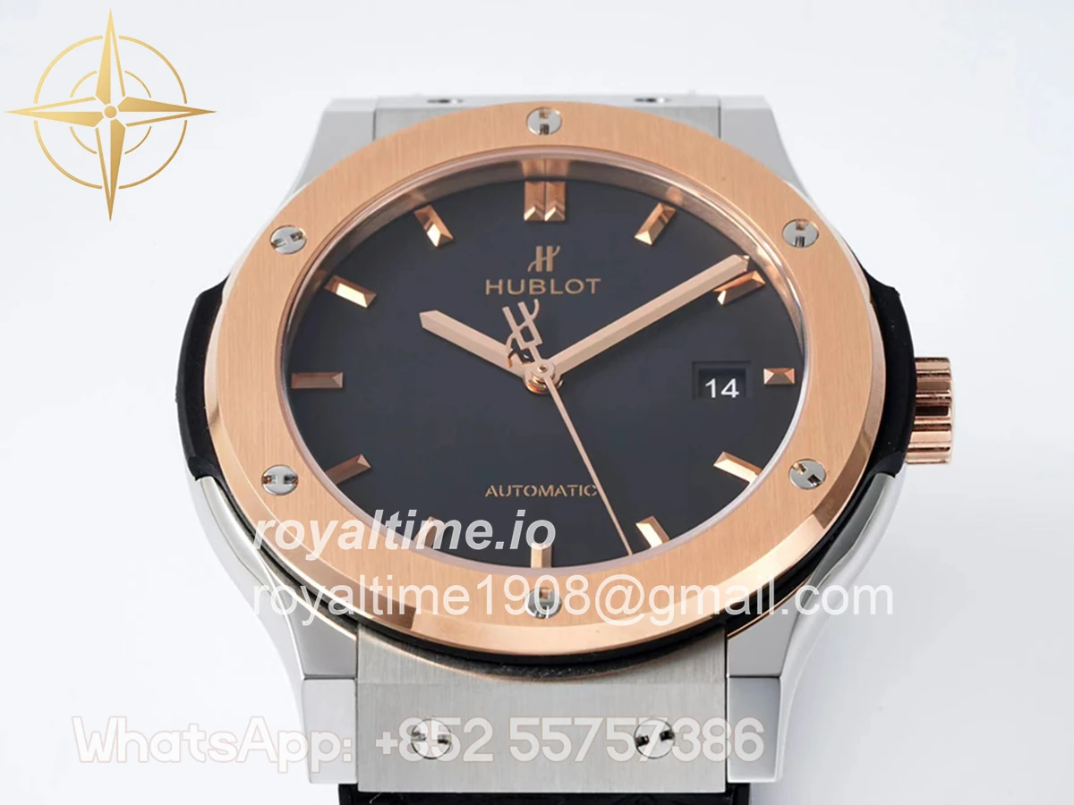 Hublot Classic Fusion Automatic 42mm Black Dial on Steel/Rose Gold - Image 5