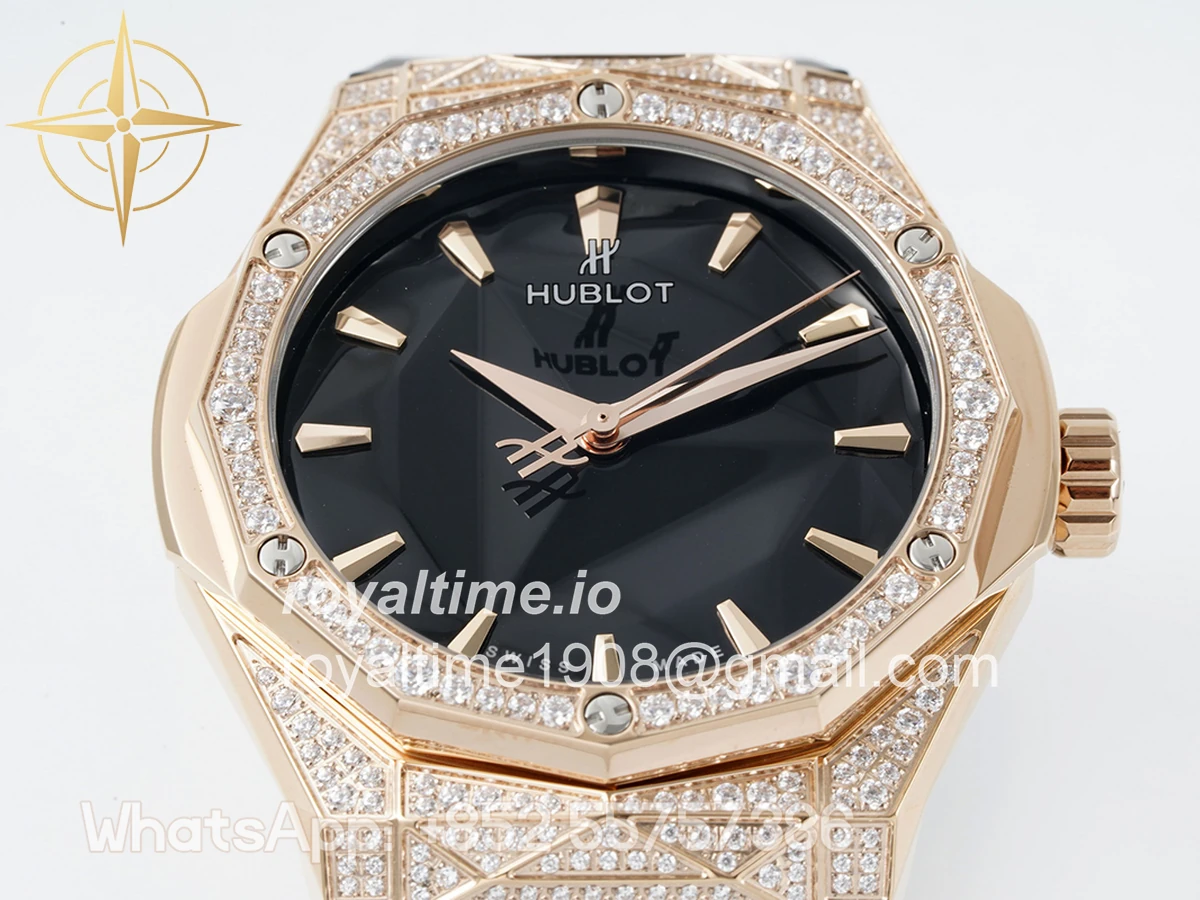 Hublot Classic Fusion Orlinski King Gold Alternative Pave 40mm Black Dial - Image 5