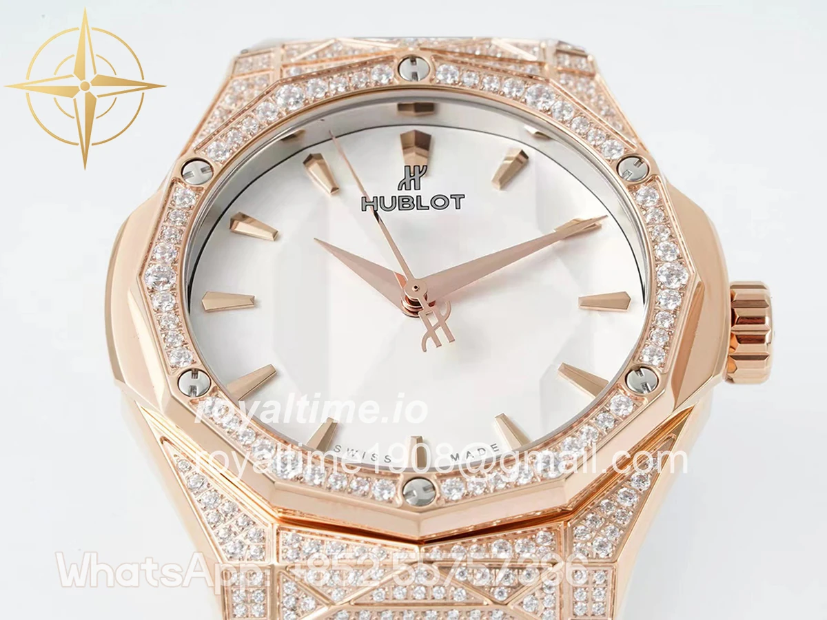Hublot Classic Fusion Orlinski King Gold Alternative Pave 40mm White Dial - Image 5
