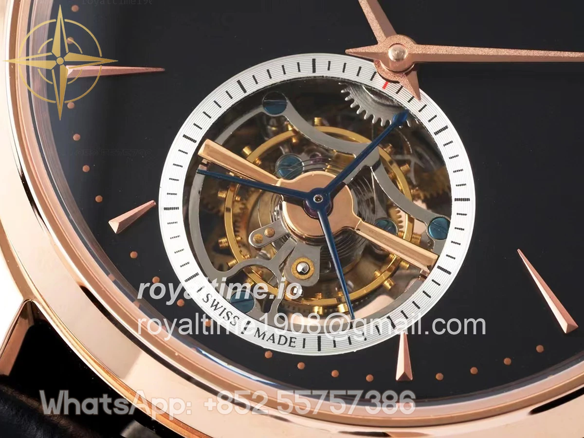Jaeger-LeCoultre Master Control Tourbillon Black Dial in Rose Gold - Image 5