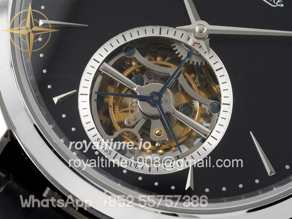 Jaeger-LeCoultre Master Control Tourbillon Black Dial in Steel - Image 5