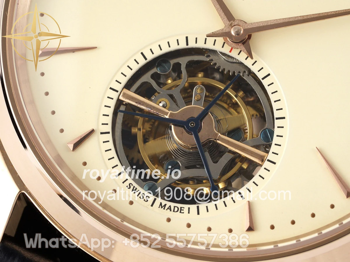 Jaeger-LeCoultre Master Control Tourbillon White Dial in Rose Gold - Image 5