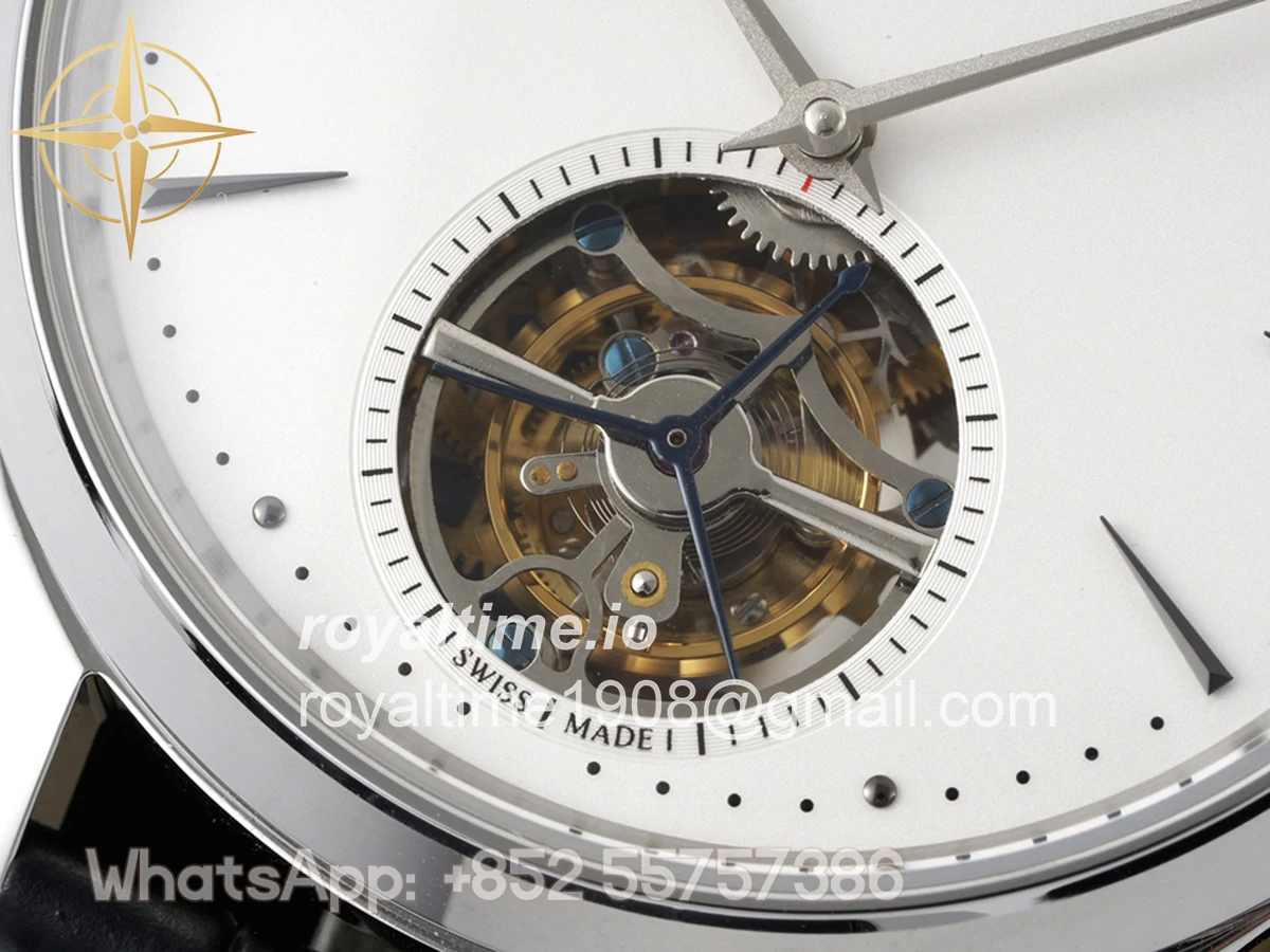 Jaeger-LeCoultre Master Control Tourbillon White Dial in Steel - Image 5