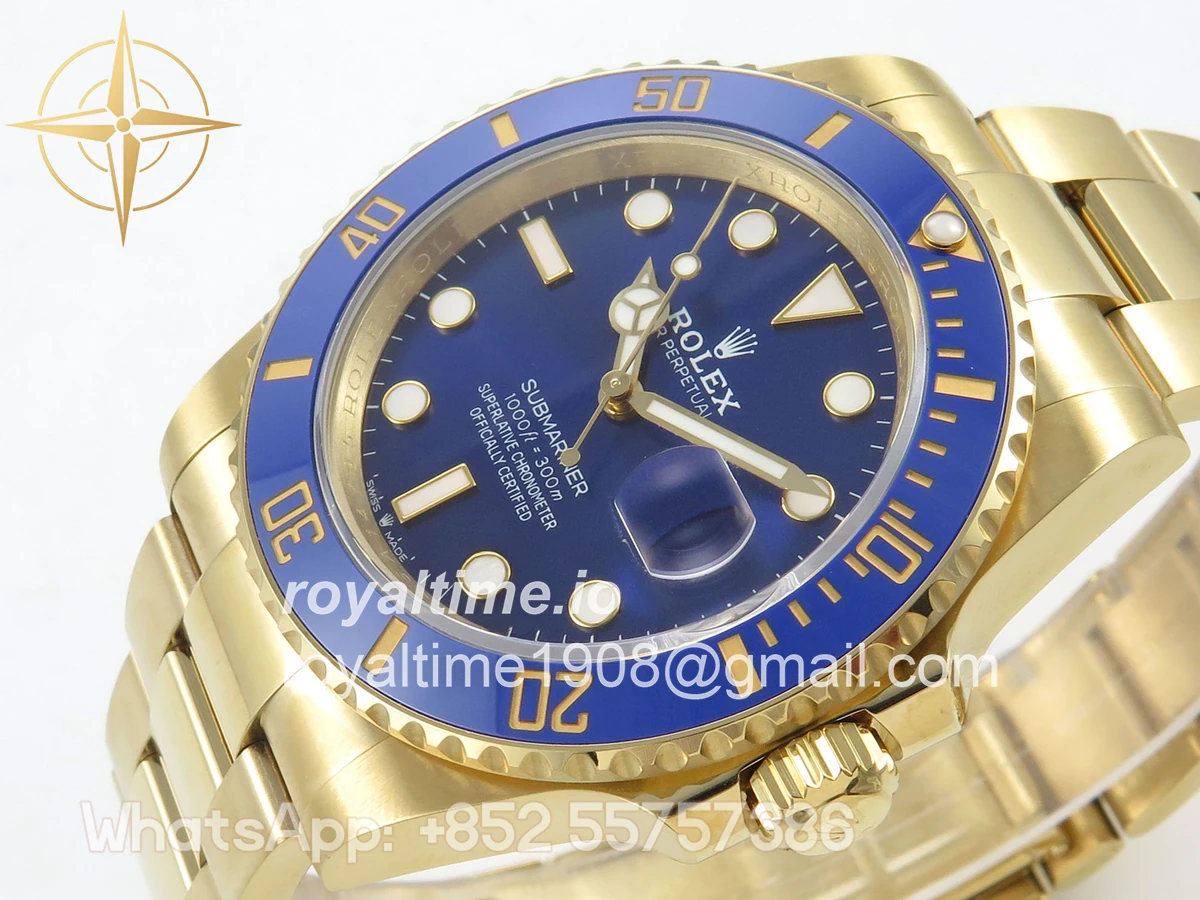 Rolex Submariner 41mm 126618 LB QF Blue Dial on YG Bracelet QF3235 - Image 5