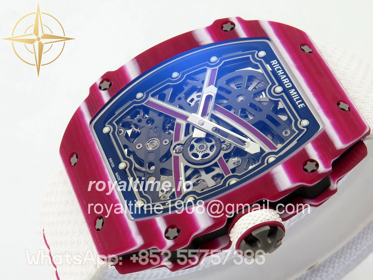 Richard Mille AVF RM67-02 Red NTPT Skeleton Dial on White Elastic strap CRMA7 V2 - Image 5